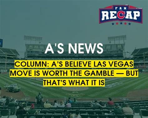 Column: A’s believe Las Vegas move is worth the gamble — but that’s what it is